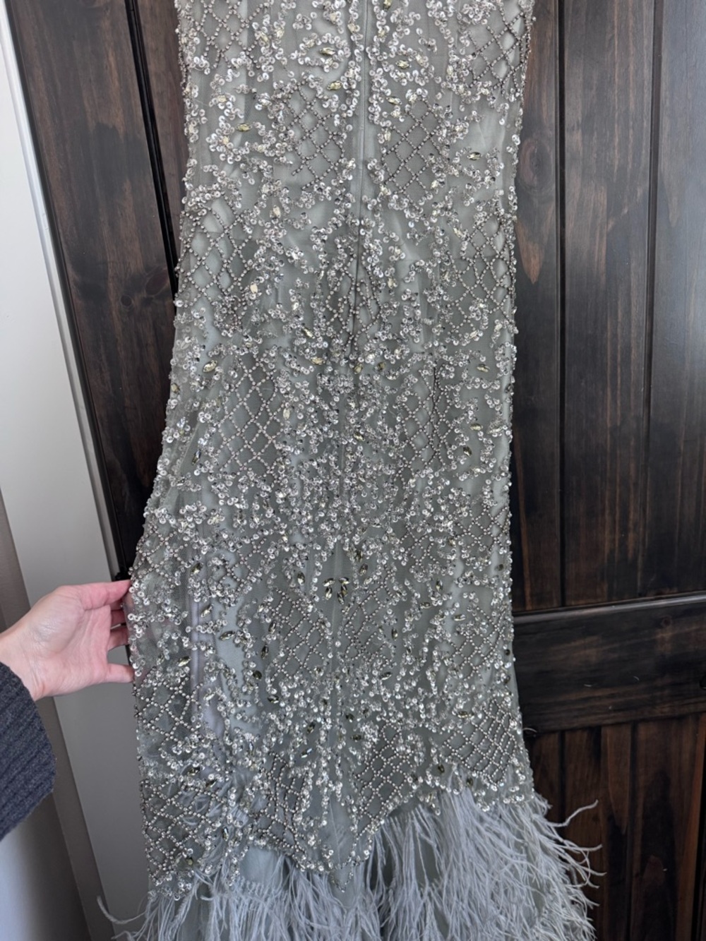 Terani Couture Feathered Gown - Picture 6 of 12